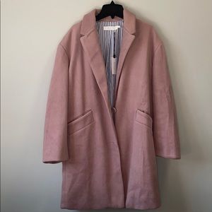ASTR lilac one button oversized coat